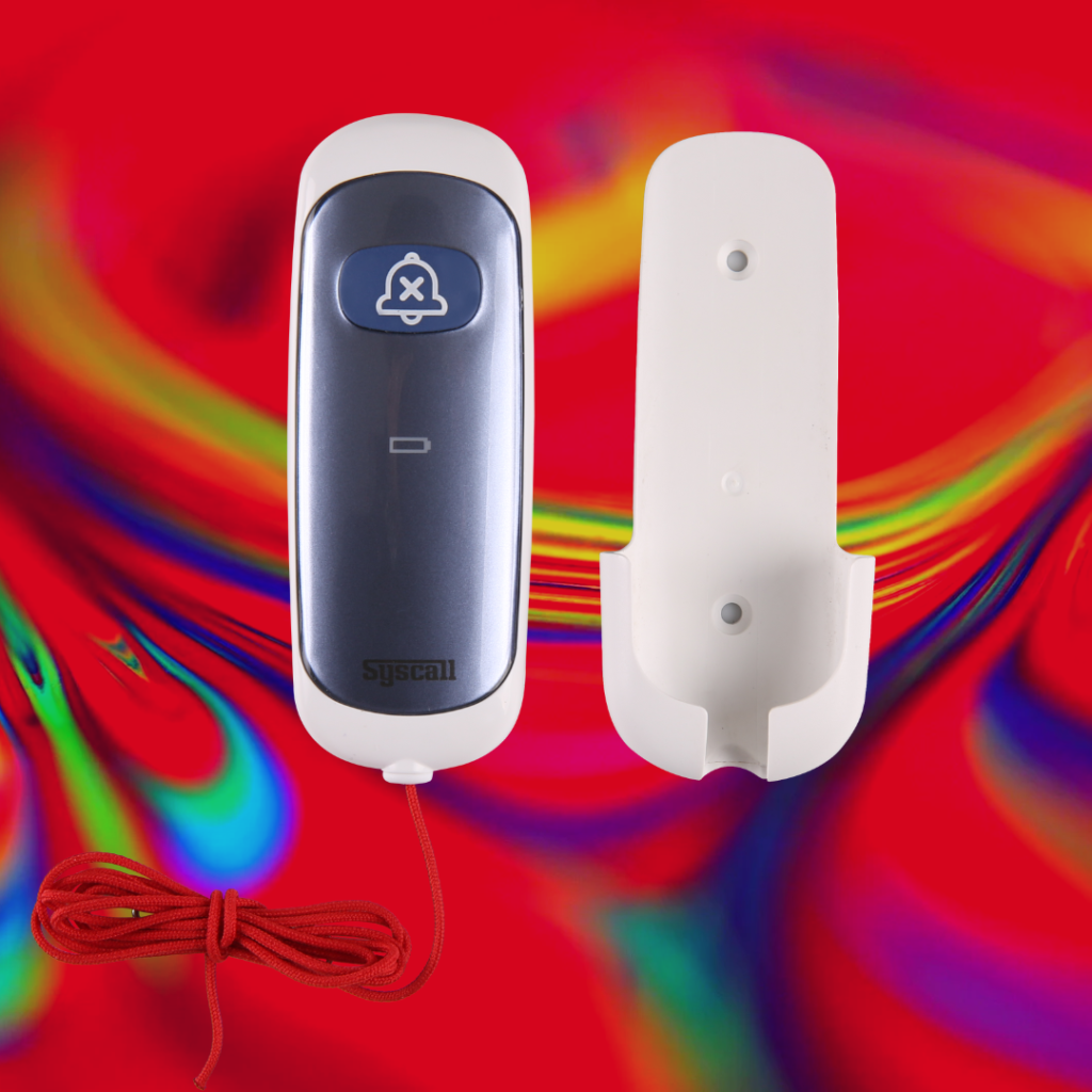 Wireless disabled toilet alarm system with emergency call button