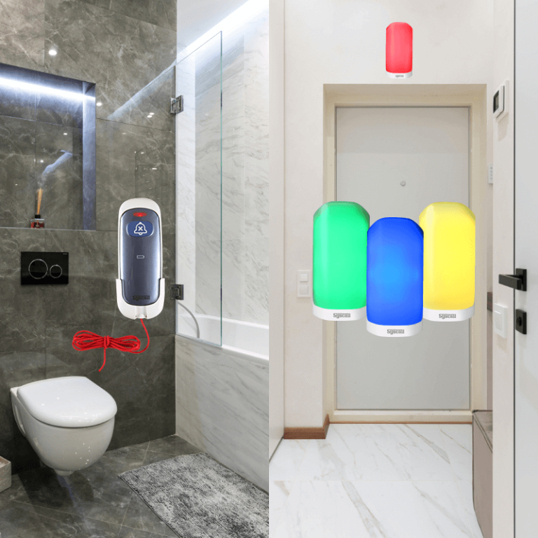 disabled toilet alarm system in UAE clinic restroom