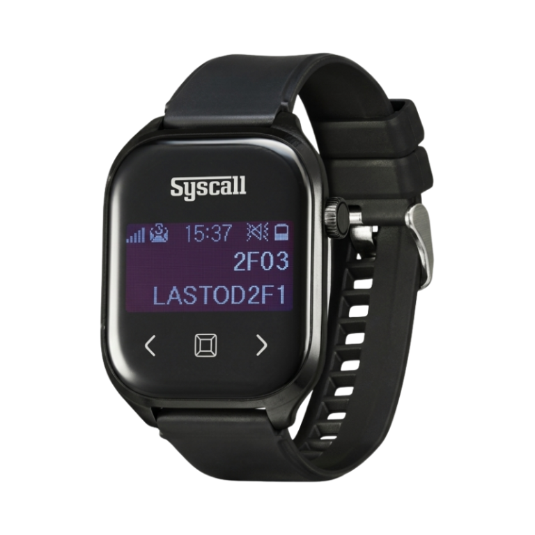 Syscall S-WATCH IP68 waterproof wireless wrist pager for staff
