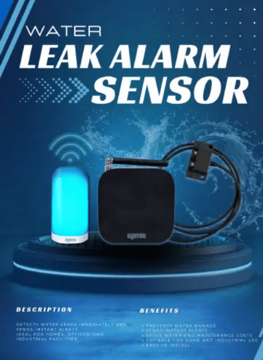 Water leak alarm sensor bell